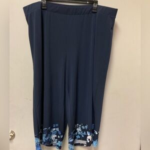 CJ Banks Blue Crop Capri Pants Sz 2X